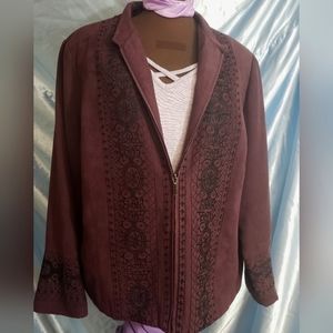 Silk Land Woman Purple Jacket, Size 14